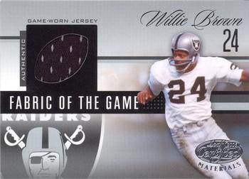 2006 Leaf Certified Materials - Fabric of the Game Football Die Cut #FOTG-51 Willie Brown Front