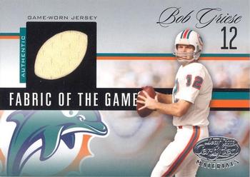 2006 Leaf Certified Materials - Fabric of the Game Football Die Cut #FOTG-4 Bob Griese Front