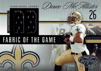 2006 Leaf Certified Materials - Fabric of the Game Position #FOTG-5 Deuce McAllister Front