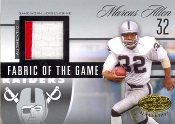 2006 Leaf Certified Materials - Fabric of the Game Prime #FOTG-35 Marcus Allen Front