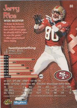 1997 SkyBox Impact #80 Jerry Rice Back