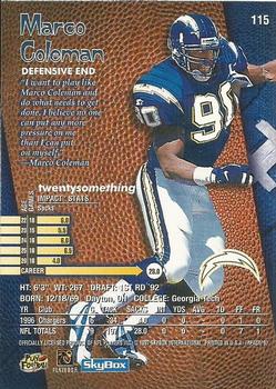 1997 SkyBox Impact #115 Marco Coleman Back