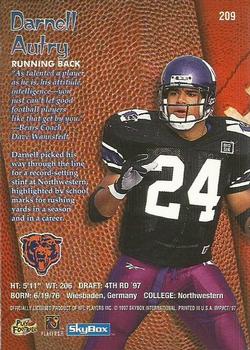 1997 SkyBox Impact #209 Darnell Autry Back
