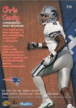 1997 SkyBox Impact #215 Chris Canty Back
