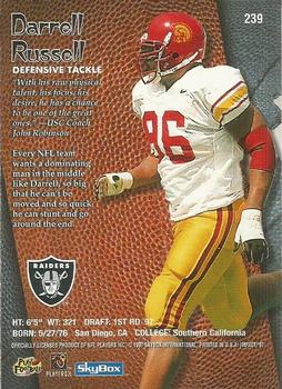 1997 SkyBox Impact #239 Darrell Russell Back