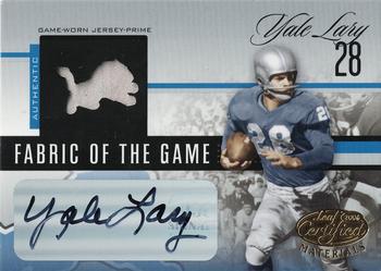 2006 Leaf Certified Materials - Fabric of the Game Team Logo Autographs #FOTG-53 Yale Lary Front