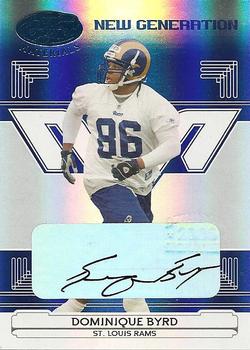 2006 Leaf Certified Materials - Mirror Blue Signatures #159 Dominique Byrd Front