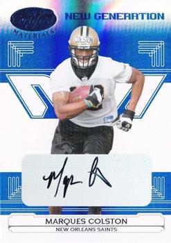 2006 Leaf Certified Materials - Mirror Blue Signatures #156 Marques Colston Front