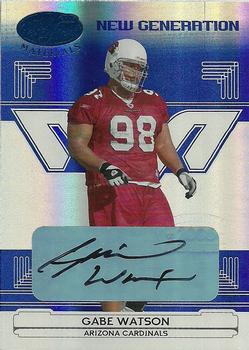 2006 Leaf Certified Materials - Mirror Blue Signatures #184 Gabe Watson Front