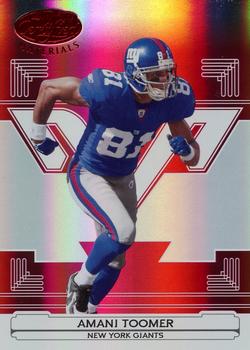 2006 Leaf Certified Materials - Mirror Red #98 Amani Toomer Front