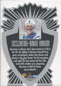 1997 SkyBox Impact - Excelerators #5 Marvin Harrison Back