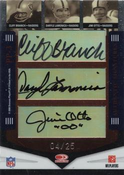 2006 Leaf Limited - Prime Pairings Autographs #3 Fred Biletnikoff / Dave Casper / George Blanda / Cliff Branch / Daryle Lamonica / Jim Otto Back