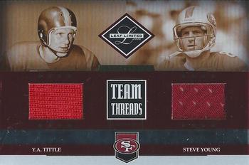 2006 Leaf Limited - Team Threads Dual #TTC-6 Y.A. Tittle / Steve Young Front