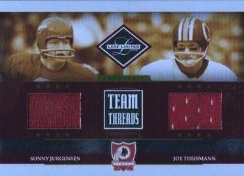 2006 Leaf Limited - Team Threads Dual #TTC-7 Sonny Jurgensen / Joe Theismann Front