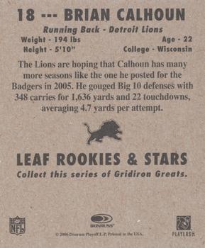2006 Leaf Rookies & Stars - 1948 Leaf Blue #18 Brian Calhoun Back