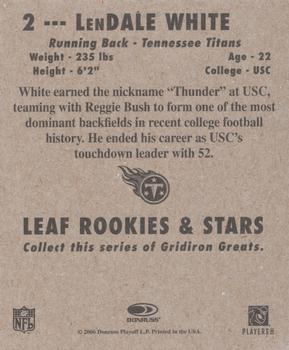 2006 Leaf Rookies & Stars - 1948 Leaf Orange #2 LenDale White Back