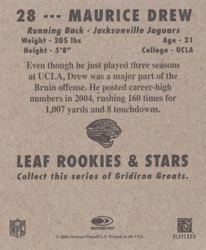 2006 Leaf Rookies & Stars - 1948 Leaf Yellow #28 Maurice Drew Back
