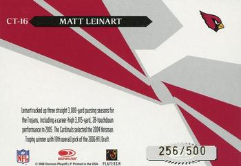 2006 Leaf Rookies & Stars - Crosstraining Blue #CT-16 Matt Leinart Back