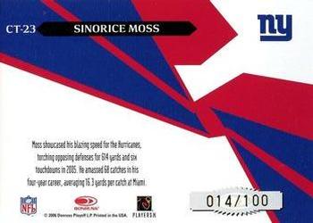 2006 Leaf Rookies & Stars - Crosstraining Green #CT-23 Sinorice Moss Back