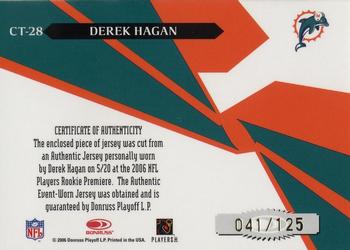 2006 Leaf Rookies & Stars - Crosstraining Materials #CT-28 Derek Hagan Back