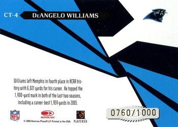 2006 Leaf Rookies & Stars - Crosstraining Red #CT-4 DeAngelo Williams Back