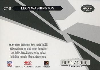 2006 Leaf Rookies & Stars - Crosstraining Red #CT-5 Leon Washington Back