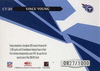 2006 Leaf Rookies & Stars - Crosstraining Red #CT-20 Vince Young Back