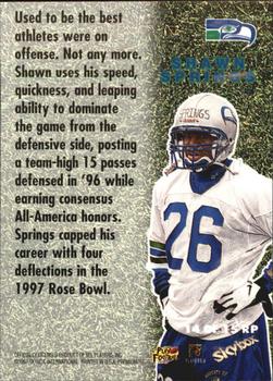 1997 SkyBox Premium - Rookie Preview #14RP Shawn Springs Back