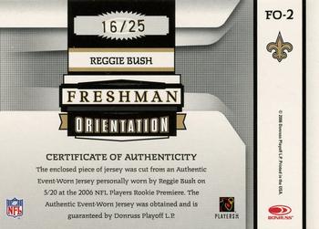 2006 Leaf Rookies & Stars - Freshman Orientation Materials Jerseys Prime #FO-2 Reggie Bush Back