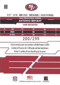 2006 Leaf Rookies & Stars - Gold #88 Antonio Bryant Back