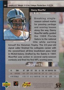 1997 SP Authentic #26 Danny Wuerffel Back