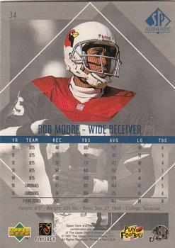 1997 SP Authentic #34 Rob Moore Back