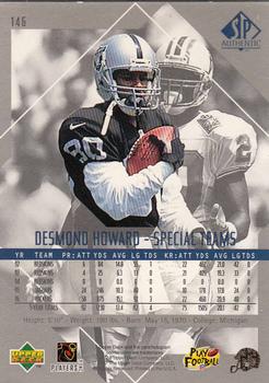 1997 SP Authentic #146 Desmond Howard Back