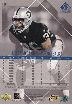 1997 SP Authentic #148 Terry McDaniel Back