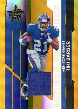 2006 Leaf Rookies & Stars - Materials Longevity Gold #71 Tiki Barber Front