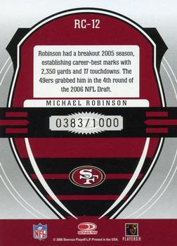 2006 Leaf Rookies & Stars - Rookie Crusade Red #RC-12 Michael Robinson Back