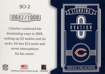 2006 Leaf Rookies & Stars - Standing Ovation Red #SO-2 Brian Urlacher Back