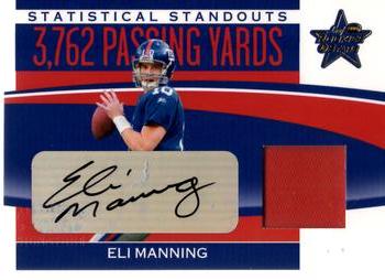 2006 Leaf Rookies & Stars - Statistical Standouts Material Autographs Prime #SS-5 Eli Manning Front