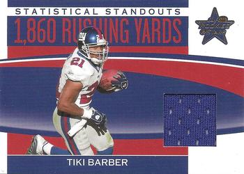 2006 Leaf Rookies & Stars - Statistical Standouts Materials #SS-18 Tiki Barber Front