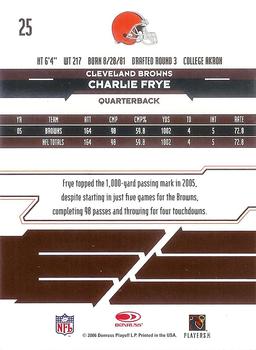 2006 Leaf Rookies & Stars Longevity #25 Charlie Frye Back
