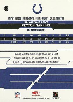 2006 Leaf Rookies & Stars Longevity #48 Peyton Manning Back