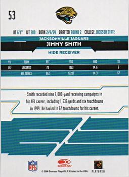 2006 Leaf Rookies & Stars Longevity #53 Jimmy Smith (WR) Back
