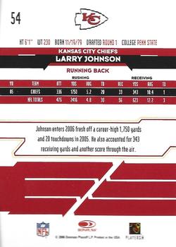 2006 Leaf Rookies & Stars Longevity #54 Larry Johnson Back
