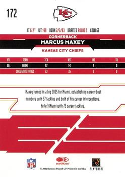 2006 Leaf Rookies & Stars Longevity #172 Marcus Maxey Back
