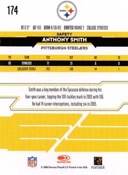 2006 Leaf Rookies & Stars Longevity #174 Anthony Smith Back