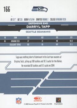 2006 Leaf Rookies & Stars Longevity - Emerald #166 Darryl Tapp Back
