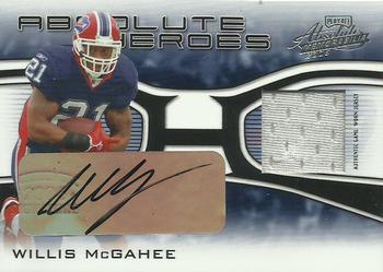 2006 Playoff Absolute Memorabilia - Absolute Heroes Material Autographs #AH-3 Willis McGahee Front