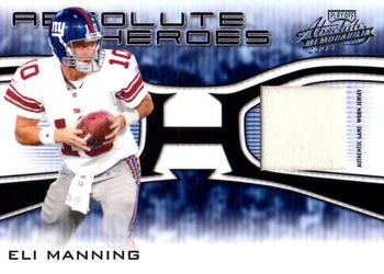 2006 Playoff Absolute Memorabilia - Absolute Heroes Materials #AH-13 Eli Manning Front
