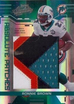 2006 Playoff Absolute Memorabilia - Absolute Patches Prime #AP-11 Ronnie Brown Front