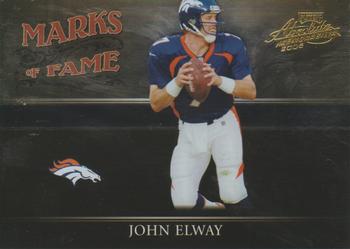 2006 Playoff Absolute Memorabilia - Marks of Fame Gold #MF-6 John Elway Front